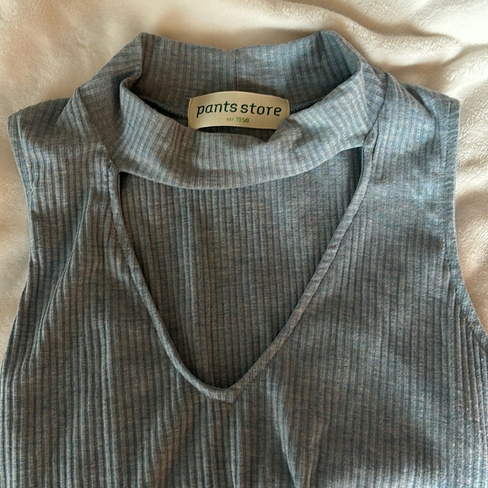 Heathered Blue Dress with cutout